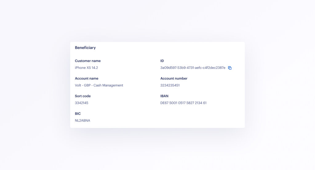 Details of an open banking refund